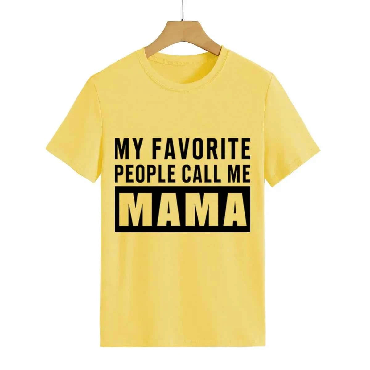 MY FAVORITE PEOPLE Call Me Mama Print Women T Shirt Short Sleeve O Neck Loose Women Tshirt Ladies Tee Shirt Tops Camisetas Mujer