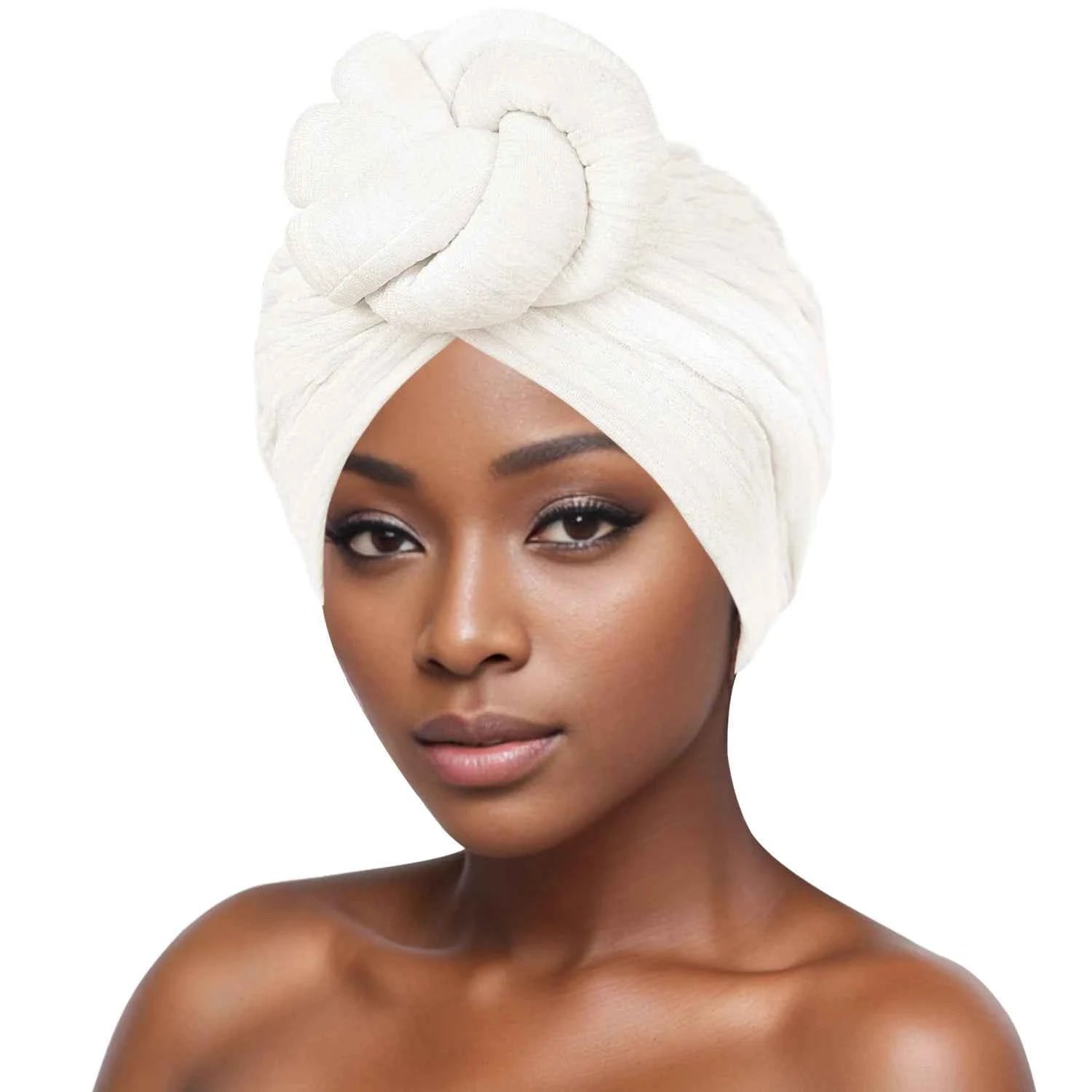 Women's Fashion Turbans New Bubble Cloth Large Plate Flower Elastic Leisure Comfortable and Breathable Daily Hat Headband Hat