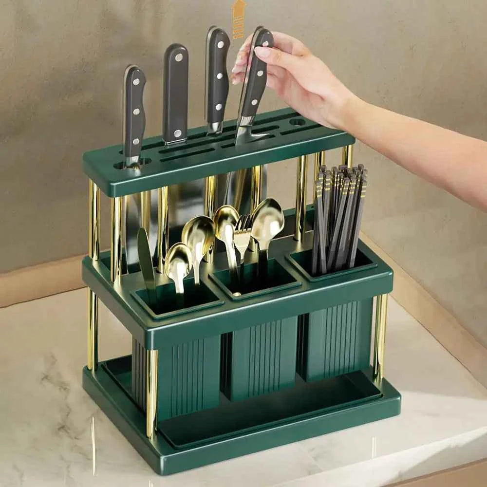 Durable Space Saving Kitchen Rack Stainless Steel Cutlery Chopstick Drainer Holder Large Capacity Cutlery Drying Rack