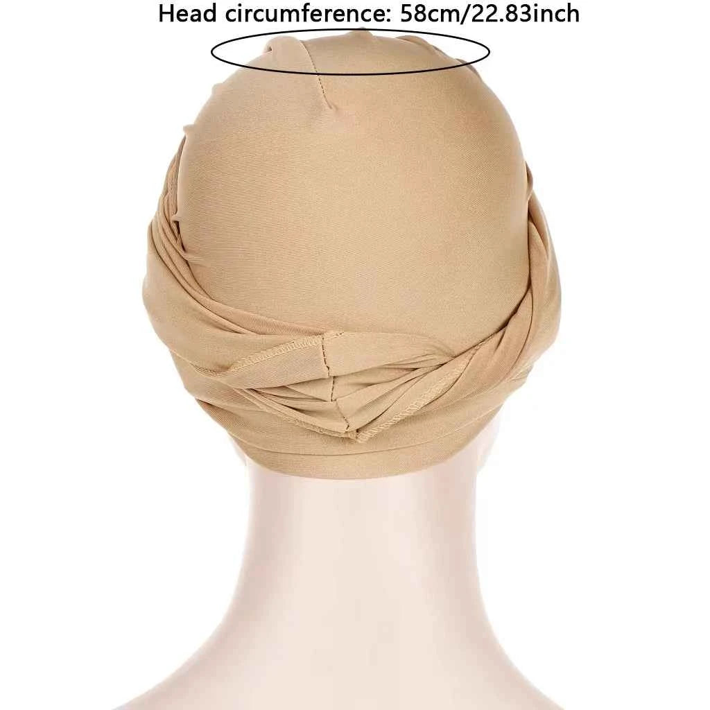 Ramadan Instant Turban Inner Hijabs Caps Hat Muslim Fashion Women's Headscarf Solid Color Women Hijab Bonnet Chemo Cap