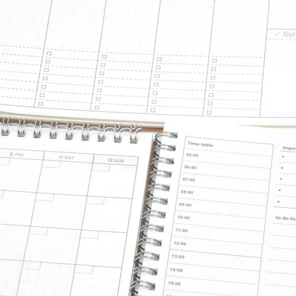 Daily Weekly Monthly Planning Schedule Retro Coil Coil Planner This To Do List Organizer Improve Productivity Manual