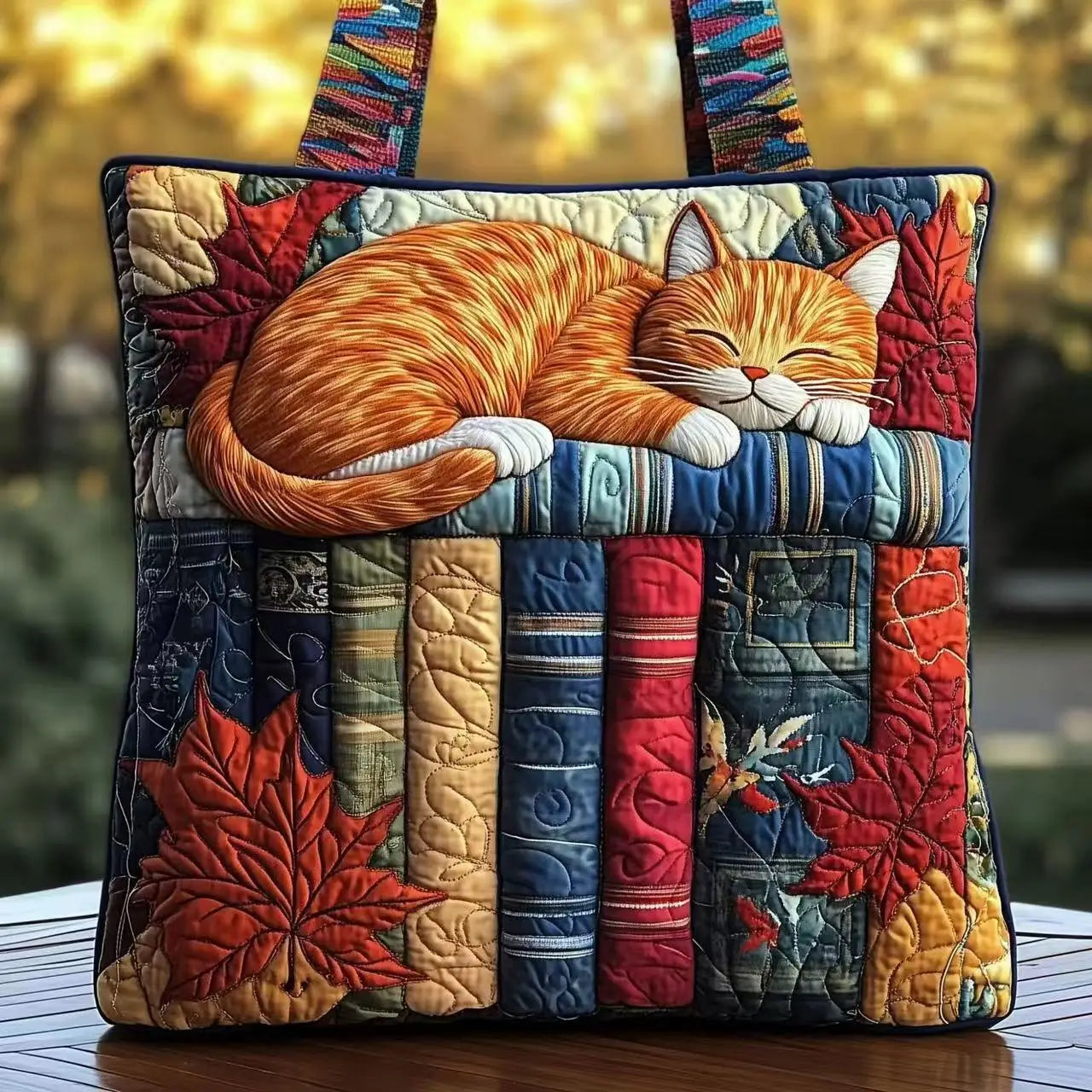 Quilted handbag 3D embroidered handbag large capacity canvas shoulder bag women's daily shopping bag fashionable travel handbag