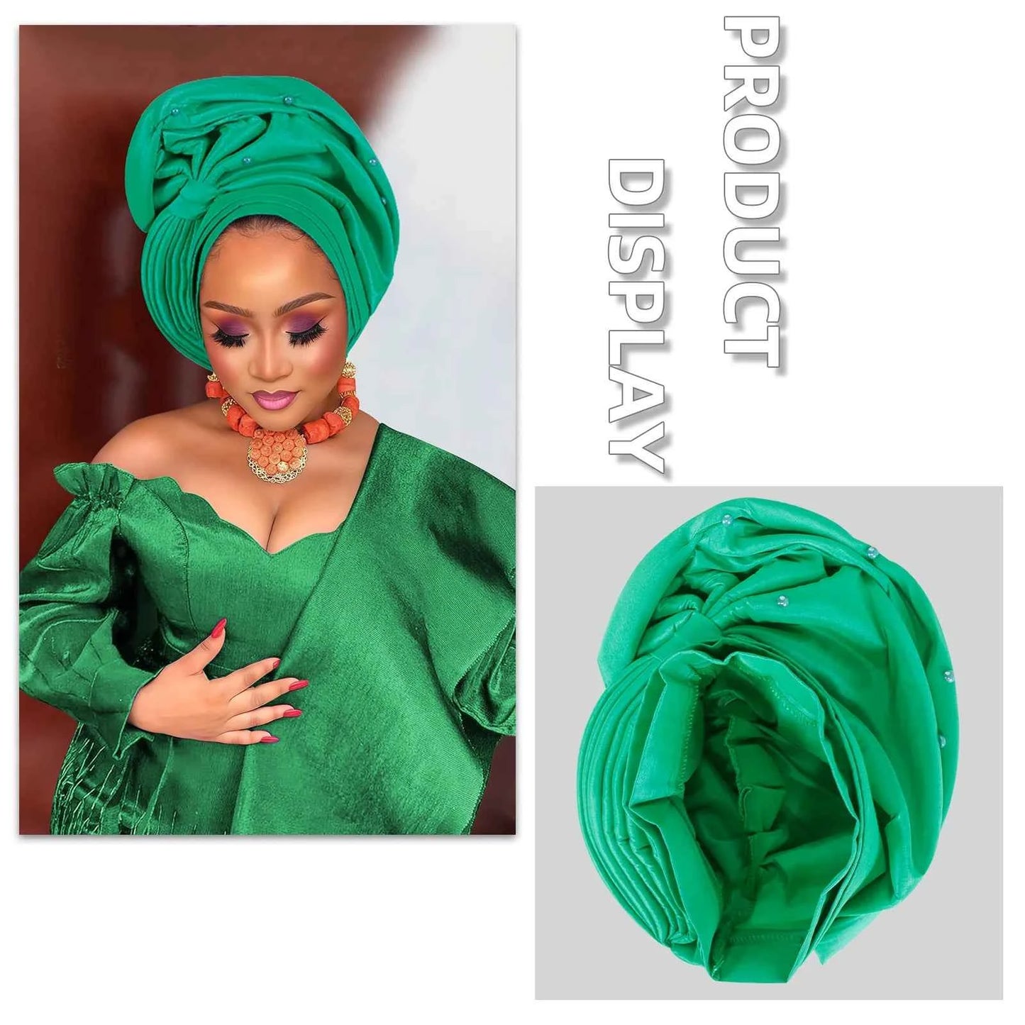 New Luxury Shiny Turban Cap for Women African Auto Gele Headties Nigeria Wedding Party Geles Hijab Bonnet Hat Head Wrap Headgear