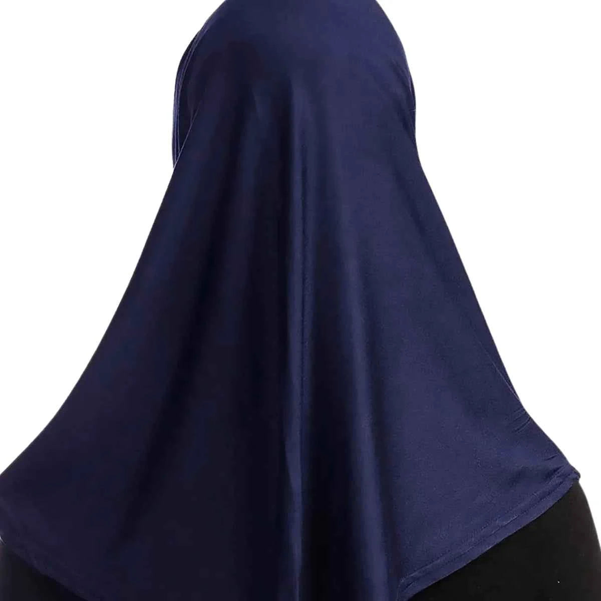 New Ready To Go wear Instant Hijab for Women Solid Color Hemp Headscarf Neck Cover Sports Hijabs Pinless Islam Shawls and Wraps