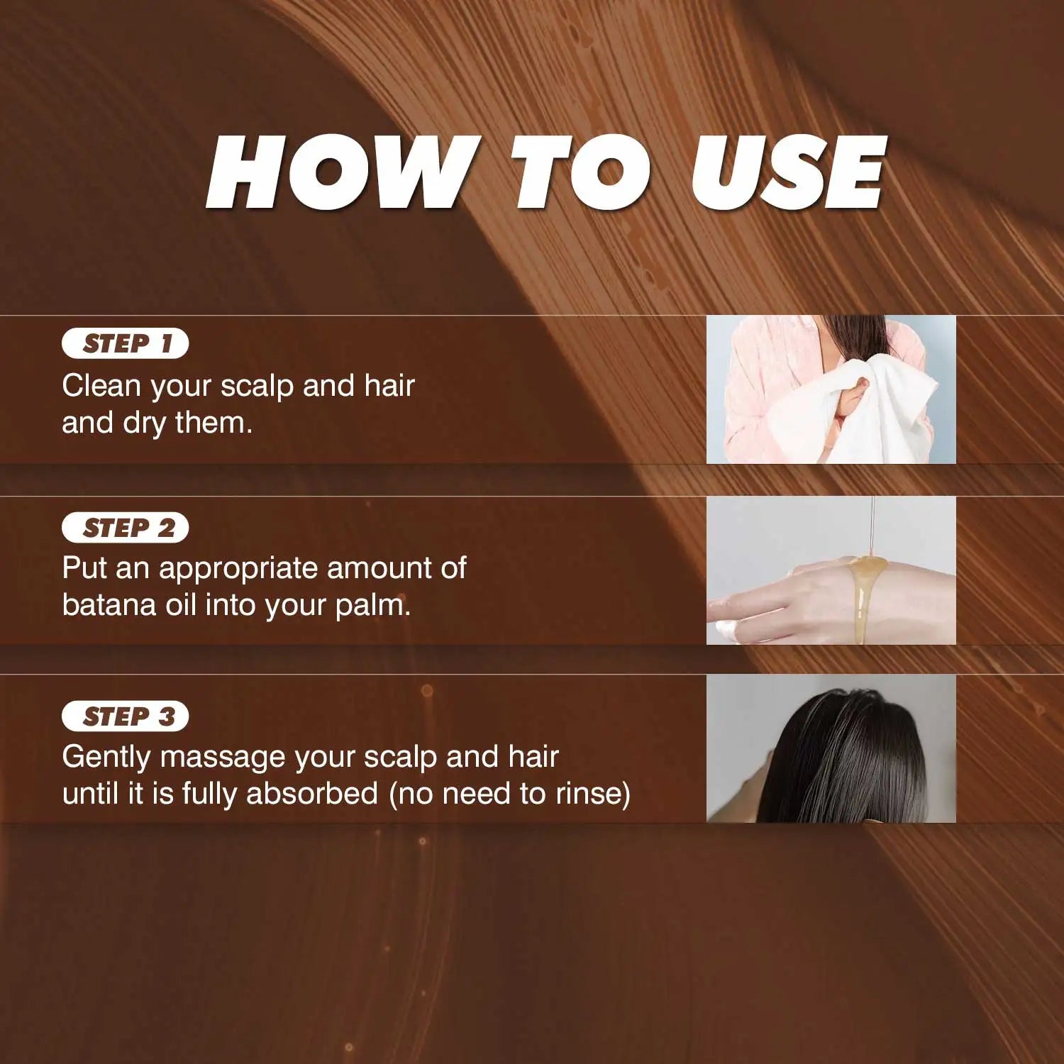 120ML 4 IN 1 Batana Hair Oil Nourishes Hair Follicles And Smoothen Hair With Nourishing Hair Oil 2025 New - NamafadStore