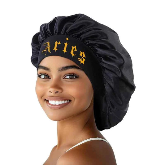 12 Constellation Sleeping Bonnet Wide Band Hair Protection for Daily Use Makeup Hair Care Headwrap Cover Headwear