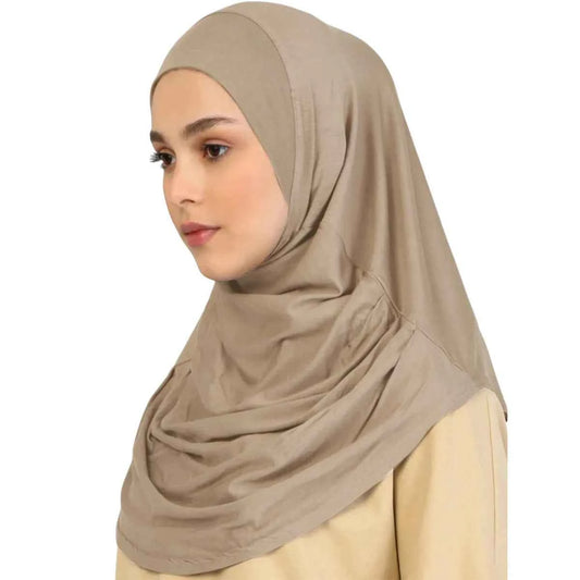 Cotton Muslim Turban Full-Cover Hijab Cap – Underscarf & Inner Headscarf with Neck Wrap for Women