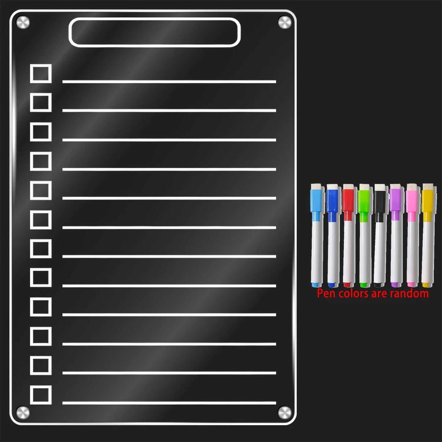 Acrylic Magnetic Fridge Calendar – Dry Erase To-Do & Weekly Planner