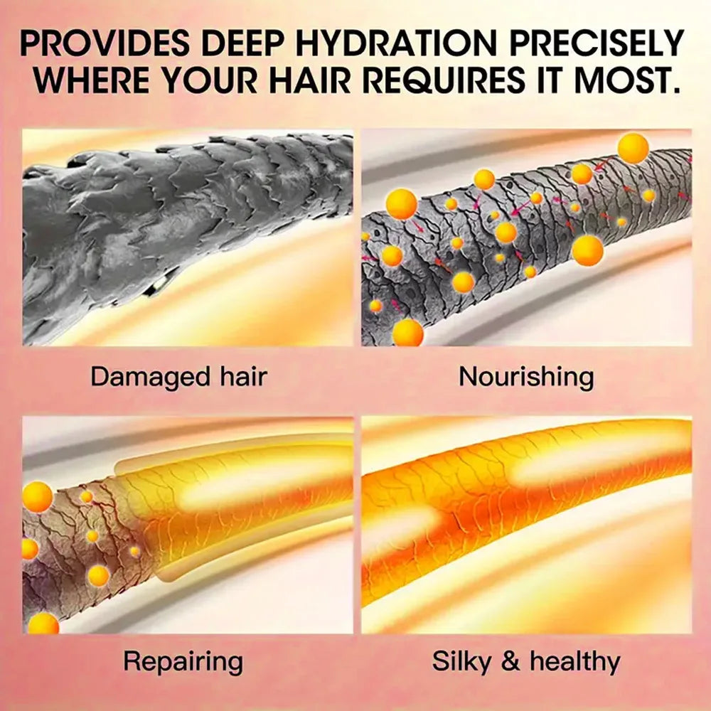 Magic Red Batana Oil Hair Mask 10 Seconds Fast Repair Hair Desiccation Damage Hair Mask Treatment Hair Shiny Hair Care - NamafadStore