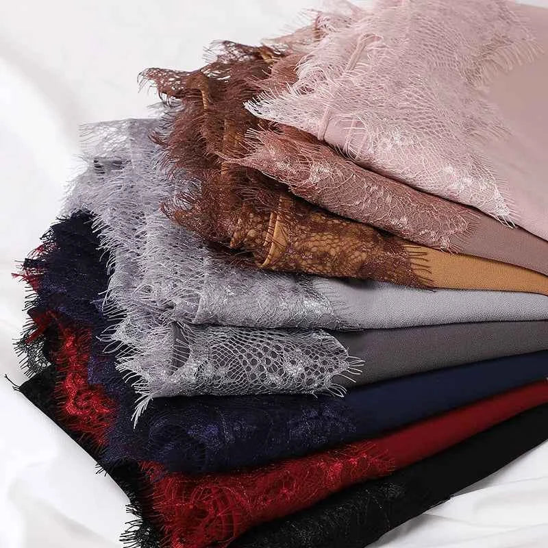 Chiffon Hijab Turban – Lace Headscarf & Veil for Muslim Women, Islamic Headband for Ramadan