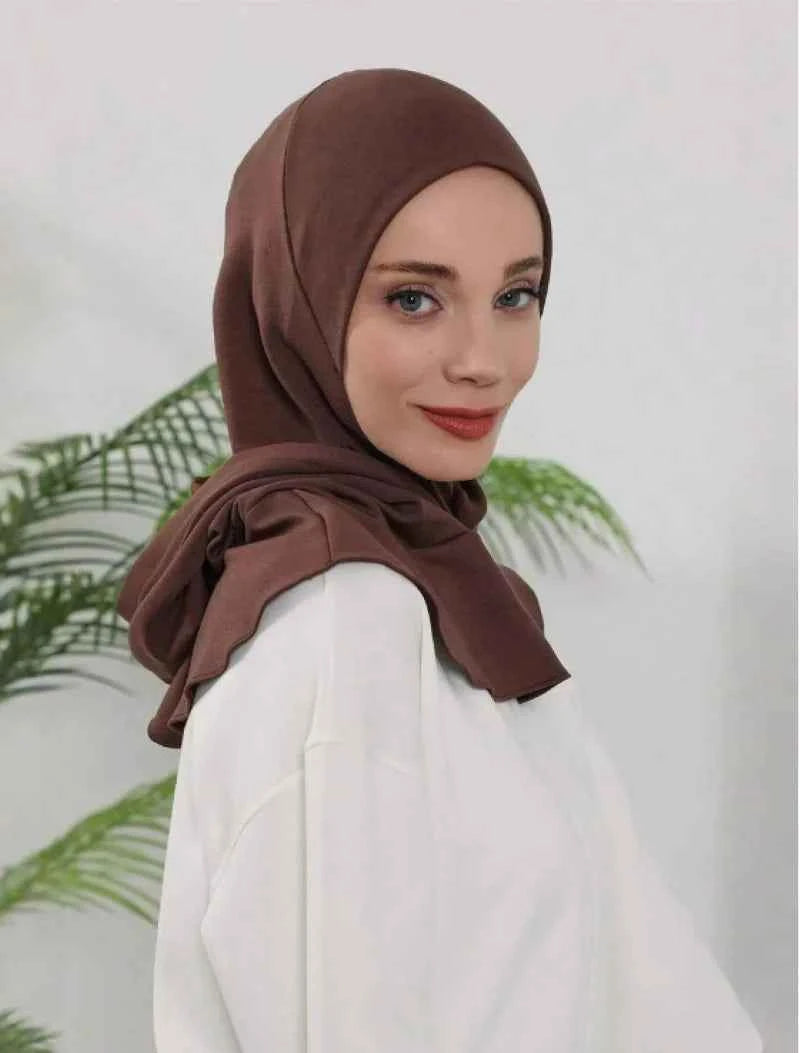 Ramadan New Jersey Hijab Caps for Muslim Women UnderCap Instant Hijab Inner Cap Stretch Turban Hood And Matching Headband In One