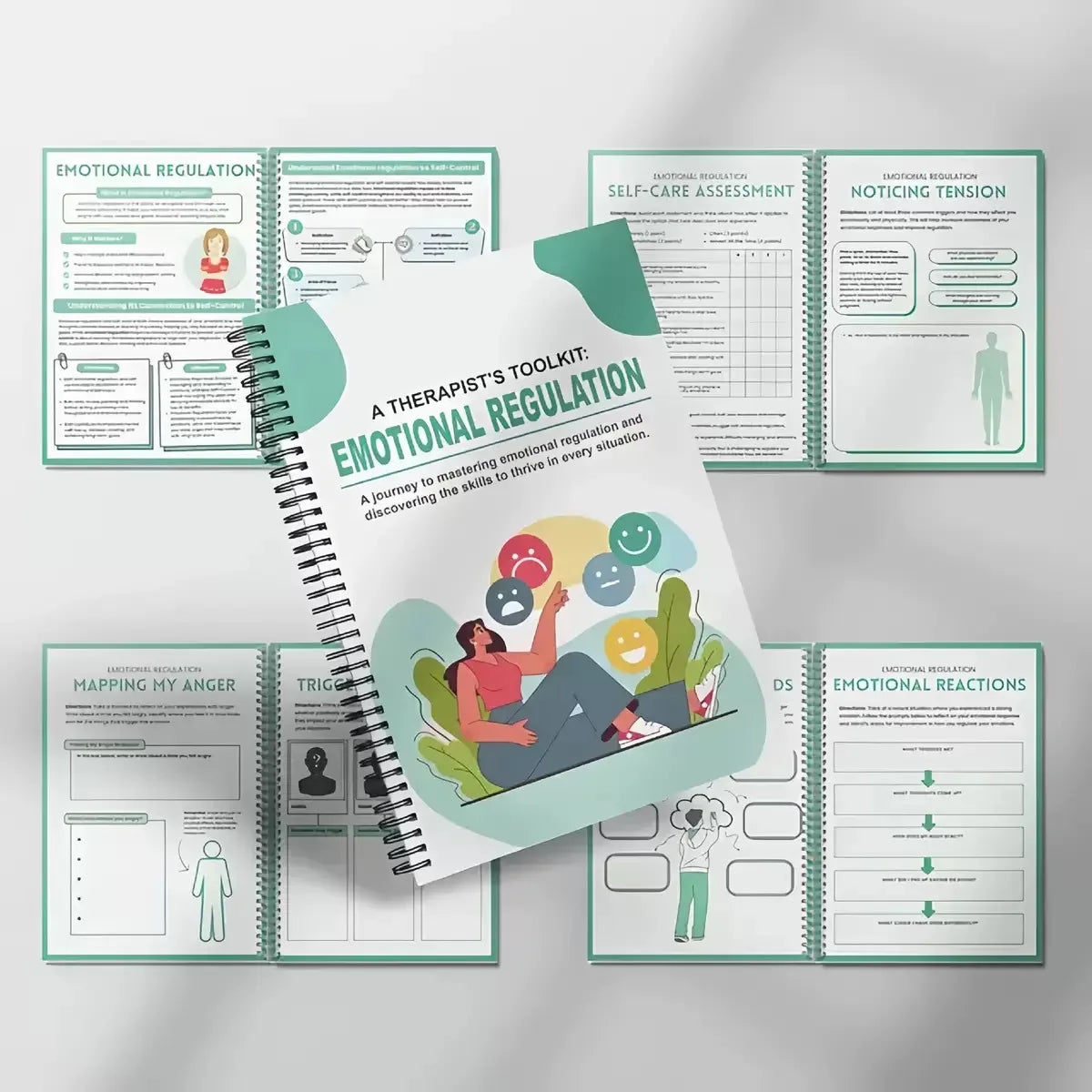 Emotional Regulation Workbook for Adults & Teens – CBT & Self-Care Journal