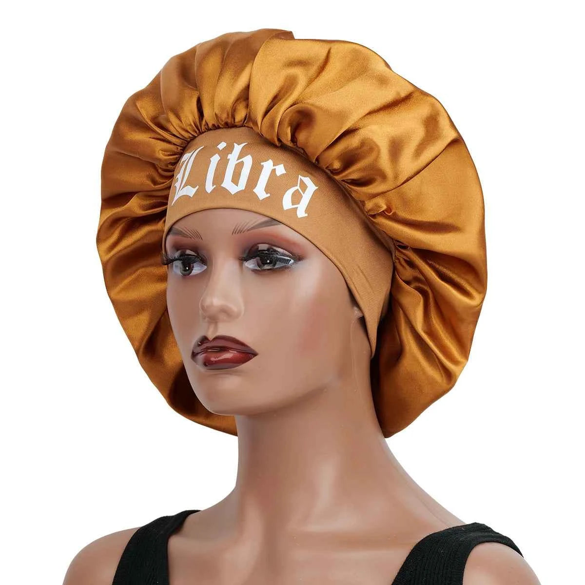 Constellation-Print Satin Sleep Bonnet & Headband-Wide-Band Soft Wrap for Daily Use, Makeup & Skincare|Adjustable Hair Protector