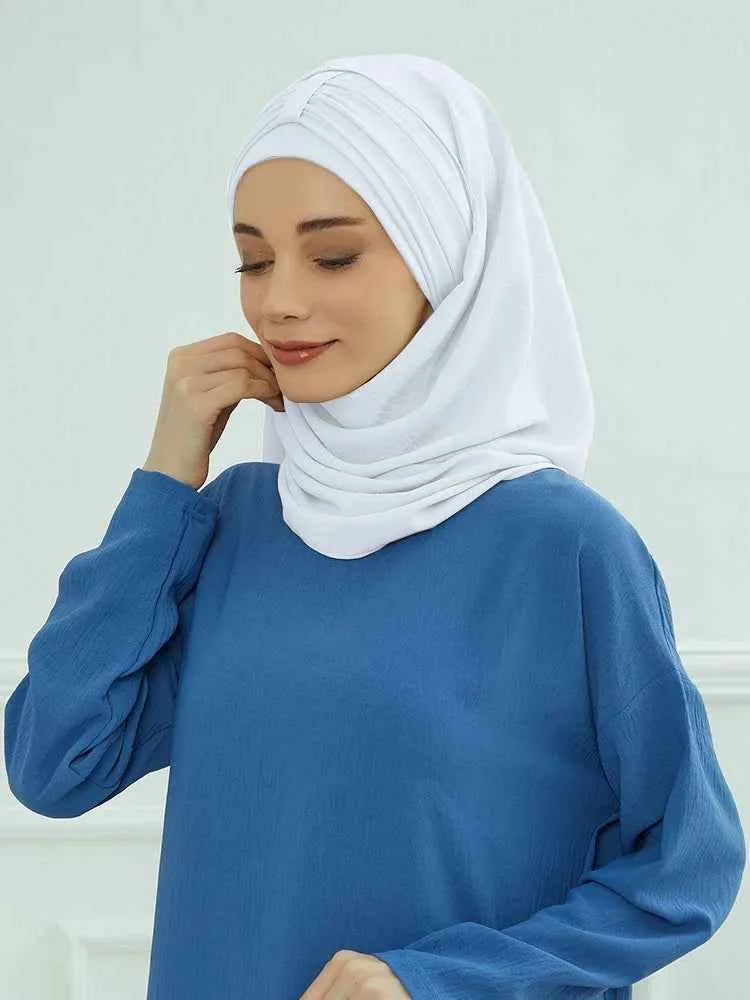 Large Plain Muslim Hat Inner Hijab Caps Ramadan Headwraps Pre-design