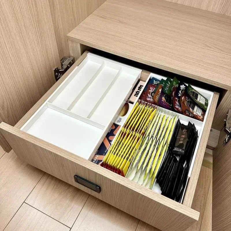 Silverware Drawer Organizer Expandable Cutlery Organizer Utensil Tray for Kitchen Adjustable Flatware Tray Cutlery Holder