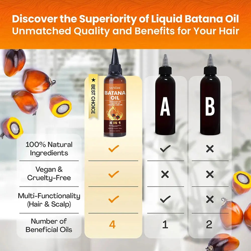 120ML 4 IN 1 Batana Hair Oil Nourishes Hair Follicles And Smoothen Hair With Nourishing Hair Oil 2025 New - NamafadStore