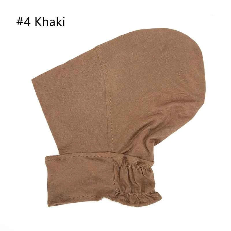 New Muslim Inner Hijab Turbans Women Elasticity Undercap Soft Modal Hijabs Caps Solid Color Short Neck Elastic Cap