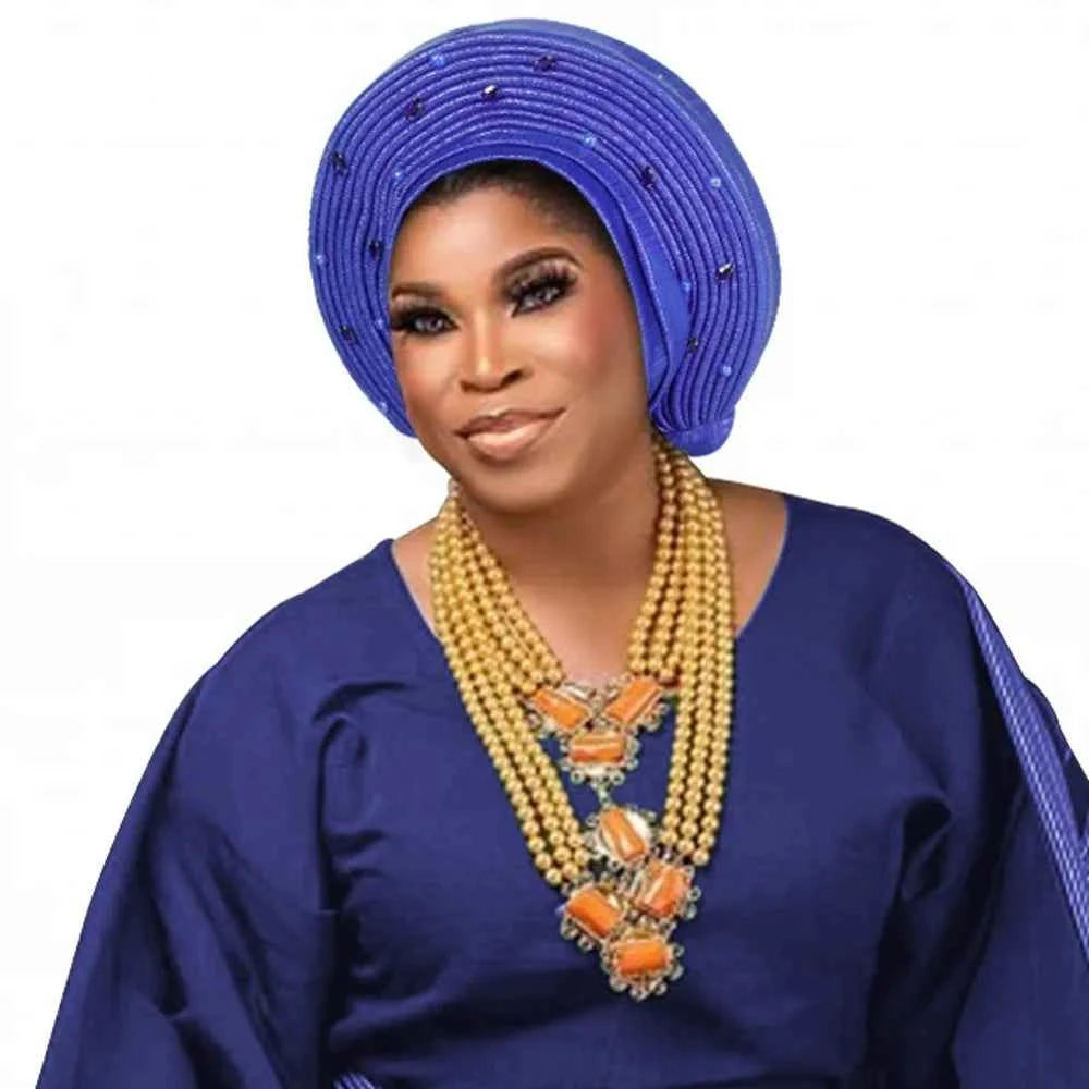 Fashion African Muslim Turban Cap Women's Autogele Headtie Lady Head Wraps Nigeria Wedding Headgear Turbante Mujer 2025