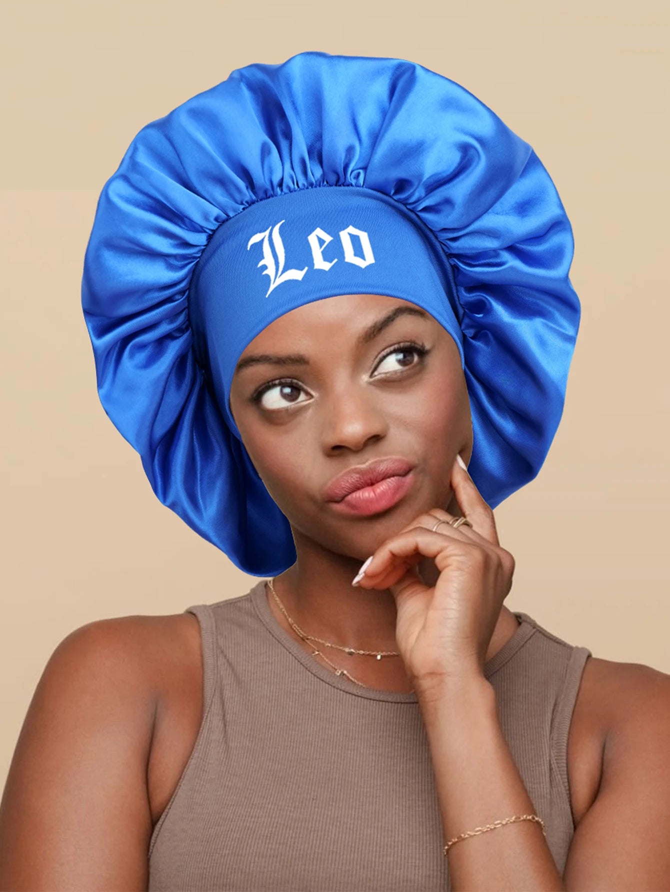 Constellation-Print Satin Sleep Bonnet & Headband-Wide-Band Soft Wrap for Daily Use, Makeup & Skincare|Adjustable Hair Protector - NamafadStore