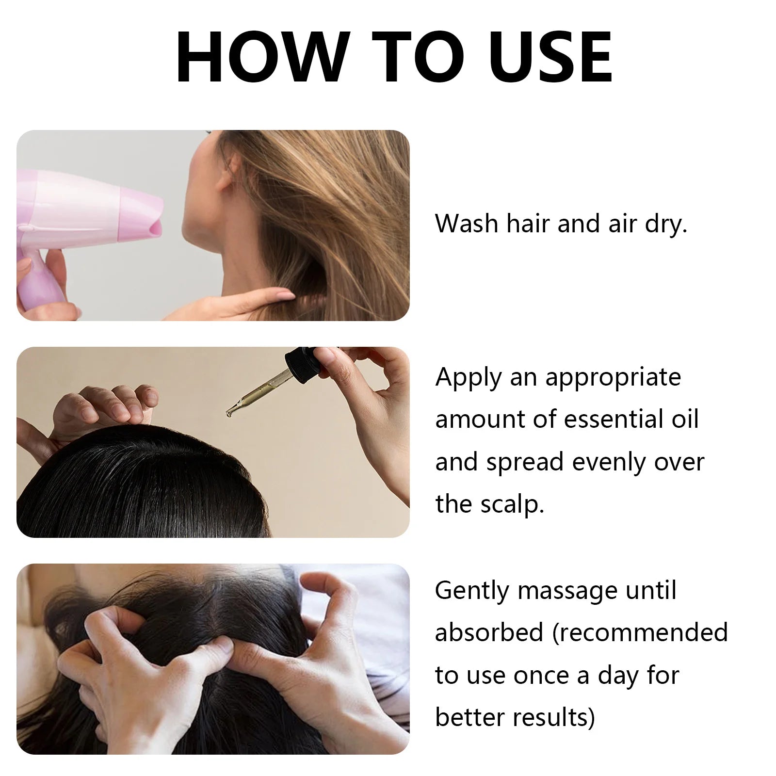 100ML Rosemary hair oil moisturizes and softens hair pure plant improves dryness essence long-lasting fragrance conditioner - NamafadStore