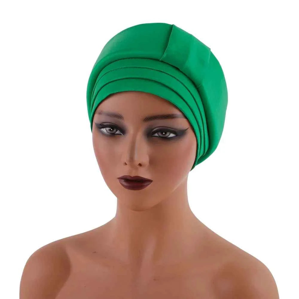 African Female Head Wrap – Raw Silk Turban Cap for Women’s Nigerian & Muslim Headwear