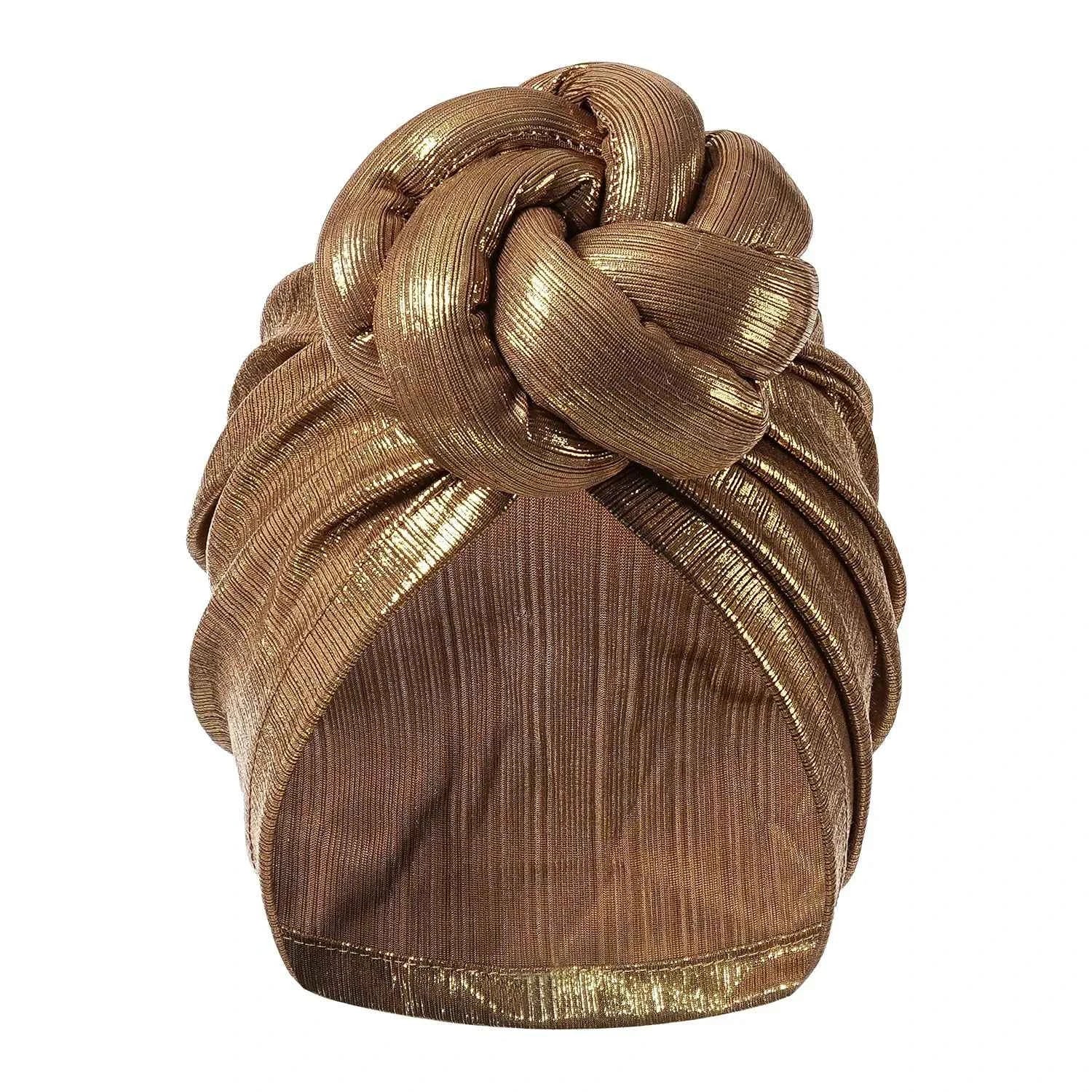 Bonnet For Women Turban Hat Hot Ice Silk Quick-Drying Breathable Laser Personality Trend Ethnic Flower-wrap Knotted Cap female