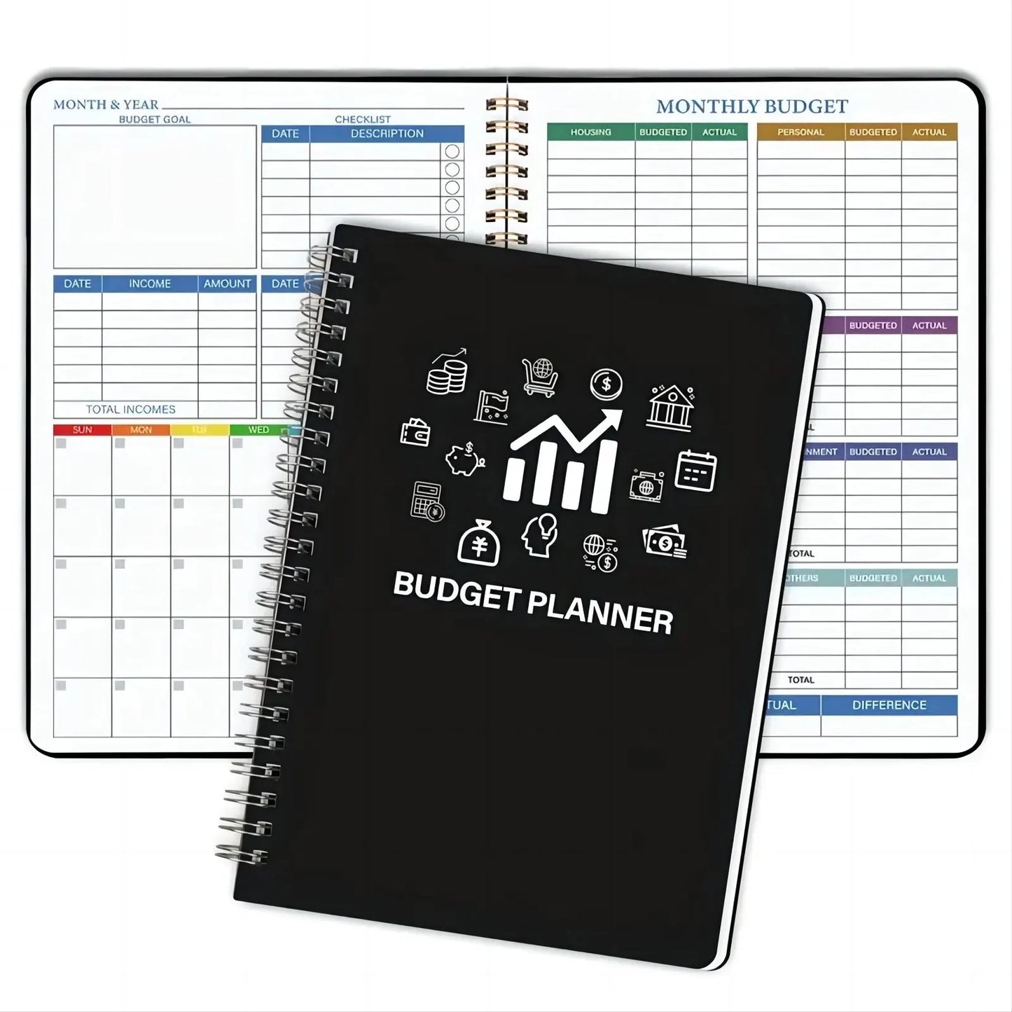 Monthly Budget Planner & Expense Tracker – Financial Organizer for 2025–2026