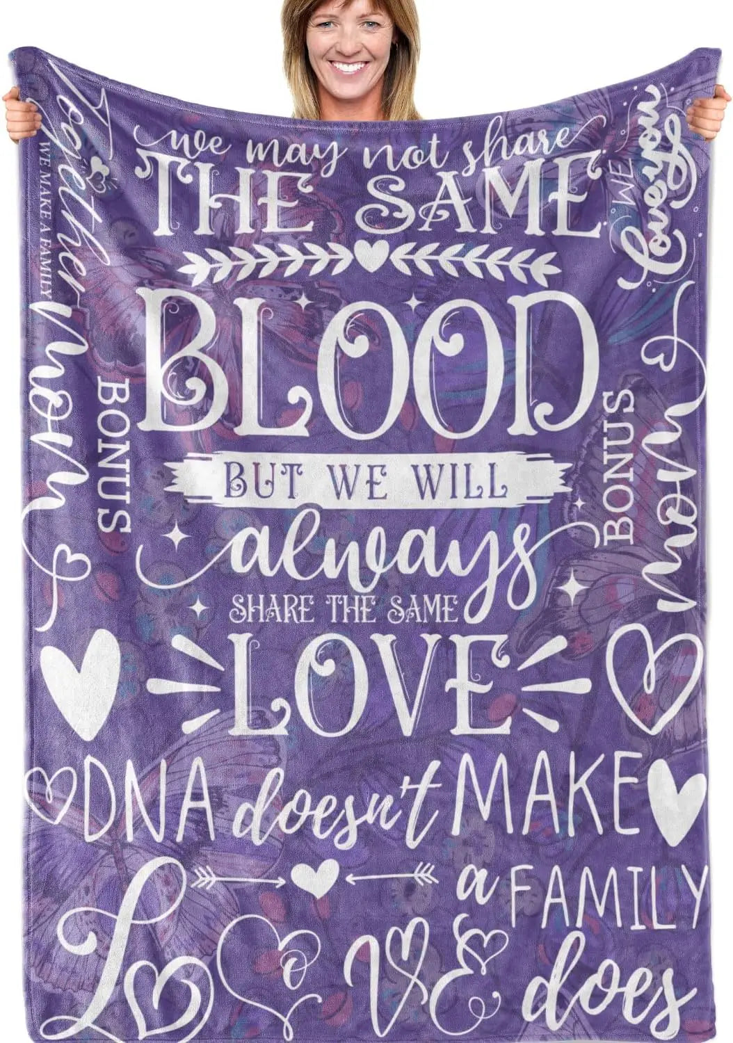 Bonus Mom Stepmom Blanket – Soft Throw Gift for Stepmother