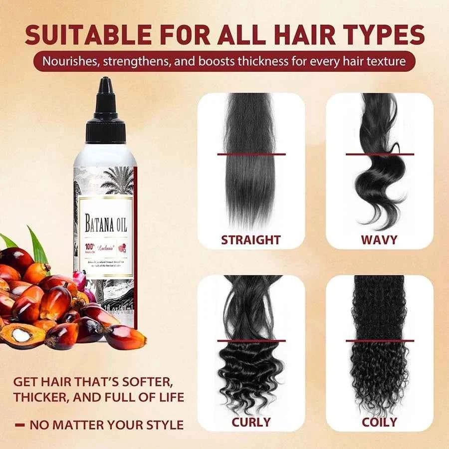 Batana Butter for Moisturizing and Nourishing Hair Anti-Hair Loss Promotes Health Essential Oil Strong Hair Care Product
