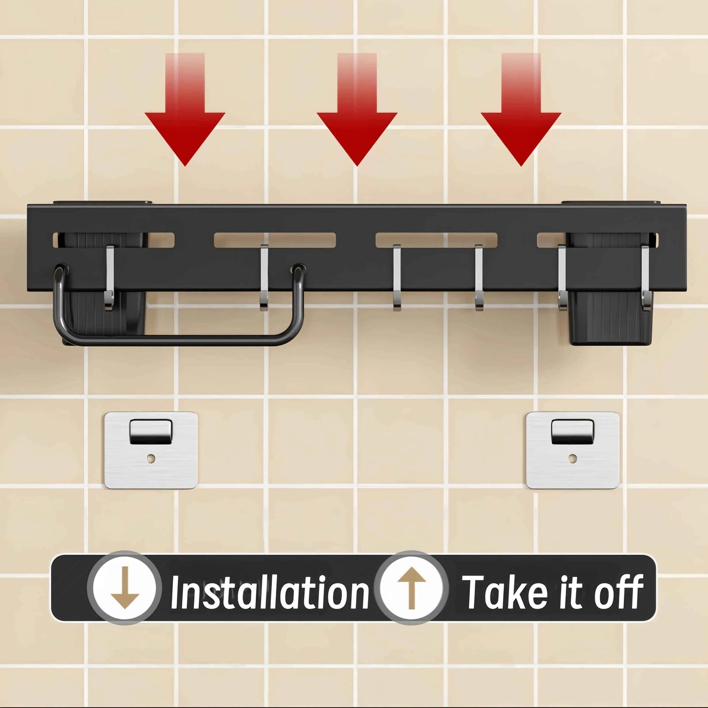 Multifunctional Kitchen Wall Mounted Rack - Knife Holder Chopstick Storage Organizer Multipurpose