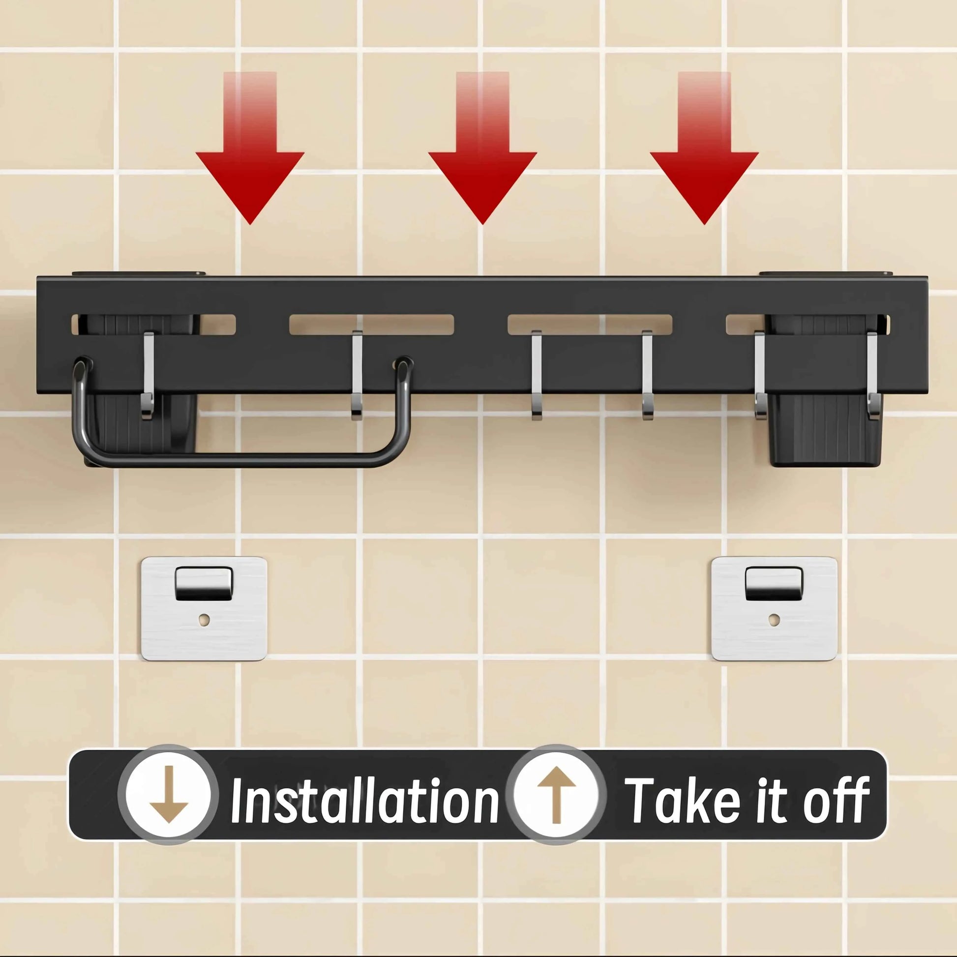 Multifunctional Kitchen Wall Mounted Rack - Knife Holder Chopstick Storage Organizer Multipurpose