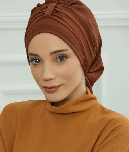 Muslim Solid Instant Turban Hat Hijab Women Caps Islamic Bandana Bonnet Fashion - NamafadStore
