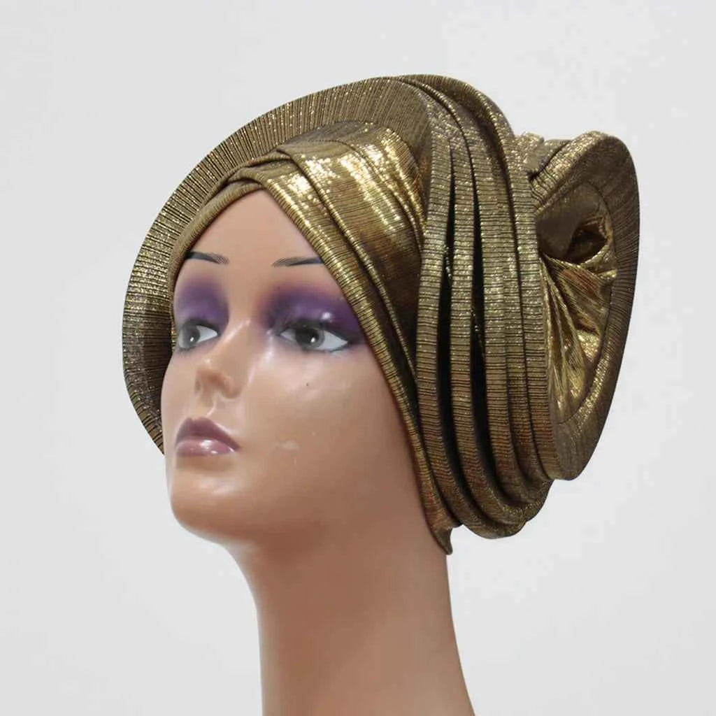 Women’s Bonnet Turban Cap – Folded Bud Headscarf, Casual & Versatile Cross Hat