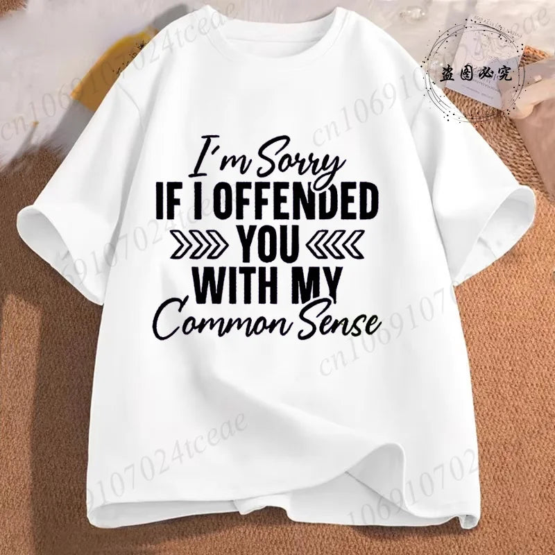 Sarcasm is my favorite Women Casual T-Shirt Harajuku Y2k slogan Designer Ladies Tee tops Female Vintage Trendy Pullover T Shirts
