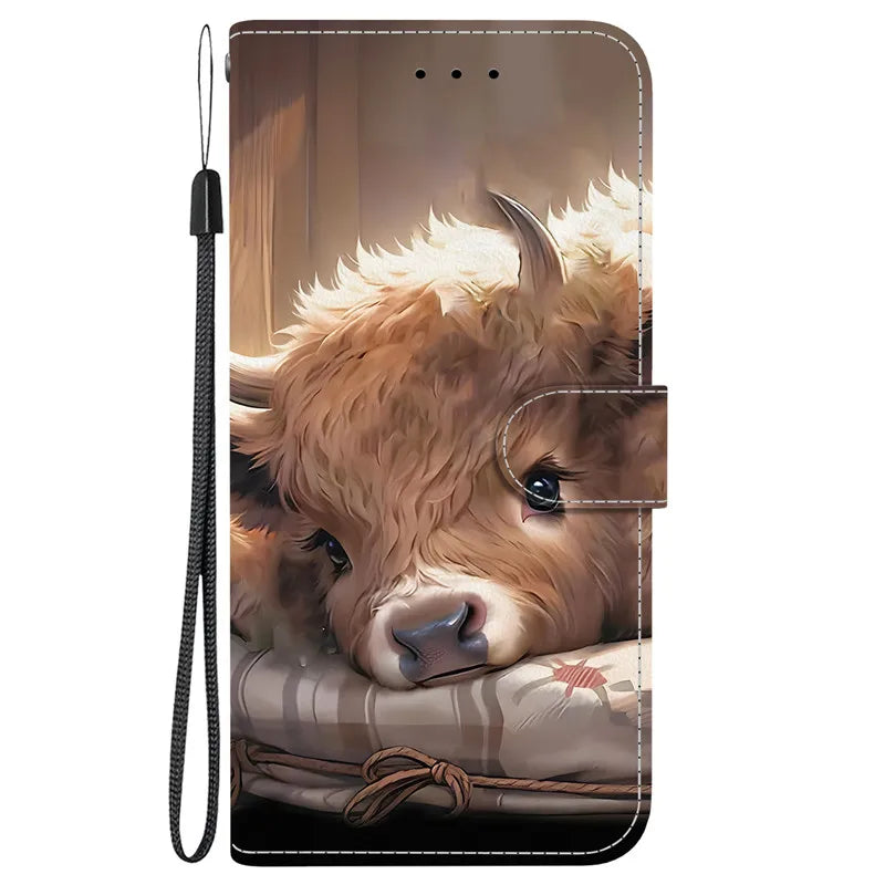Elegant Colored Flower Wallet Phone Case For iPhone 15 14 Plus 13 Mini 15Pro Pro Max Magnetic Flip Leather Cover Cute 3D Pattern