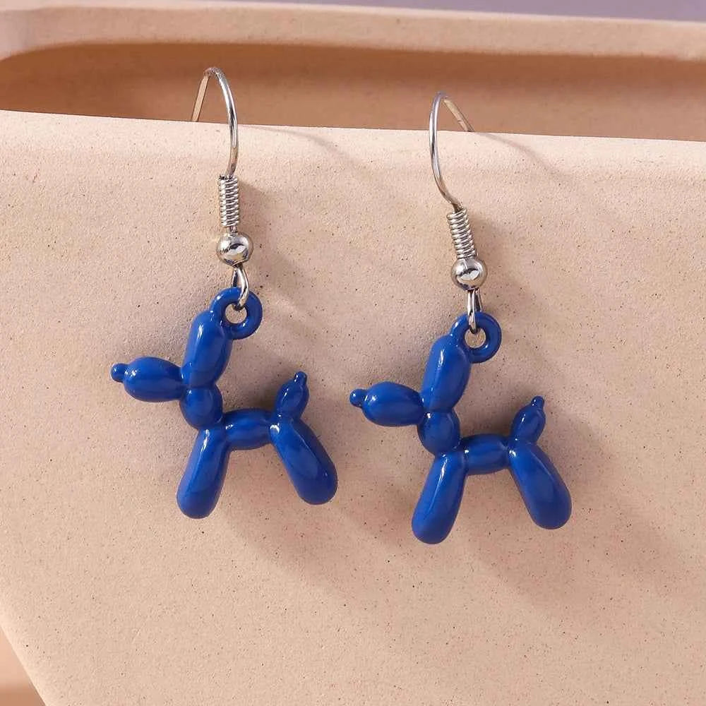 New Cute Colorful Creative Puppy Dog Earrings For Women Girls Simple Cartoon Animal Earring Pendants Lovely Jewelry Accessories