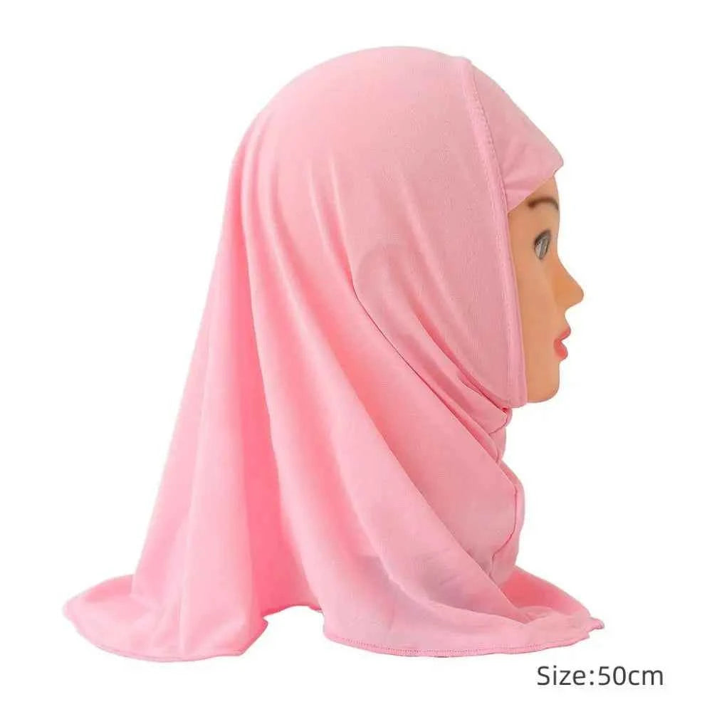 50cm Children’s Hijabs – Soft & Stretchy Muslim Girls’ Headscarf for Ages 2–7