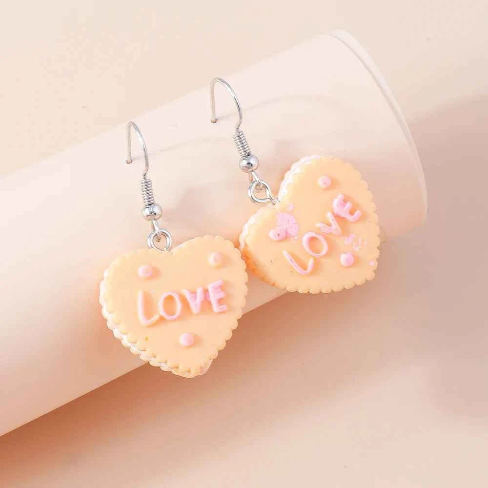 Cute Resin 3D Simulation Food Earrings for Women French Fries Cookies Ice Cream Hamburg Pizza Chocolate Girl Kids Gift