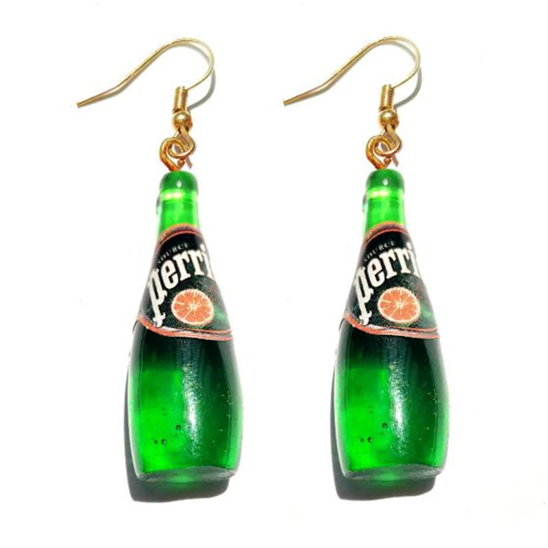 Earrings For Women Girls Cute Foods Hamburg Pizza Chicken Leg Candy Bottle Handmade Candy Kids Funny Resin
