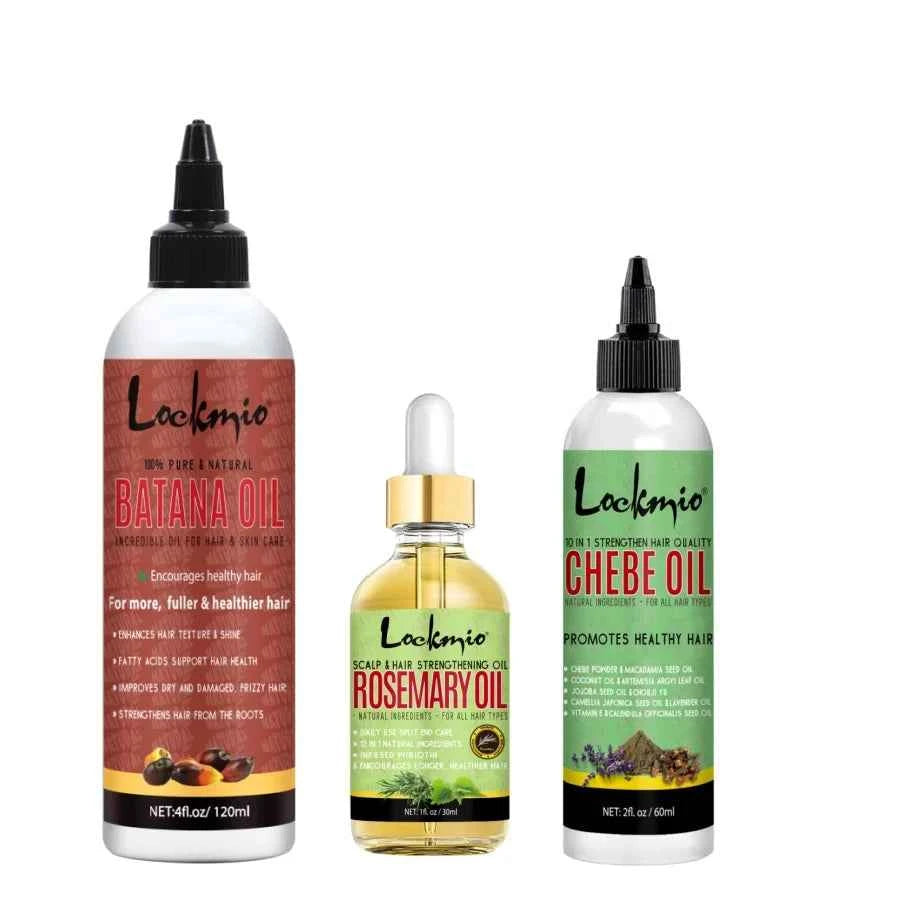 3pcs/set Hair Care Products for Women Moisturize Nourish Rosemary Oil Natural Batana Oil & Chebe Serum Anti-frizz Treatment Hair - NamafadStore