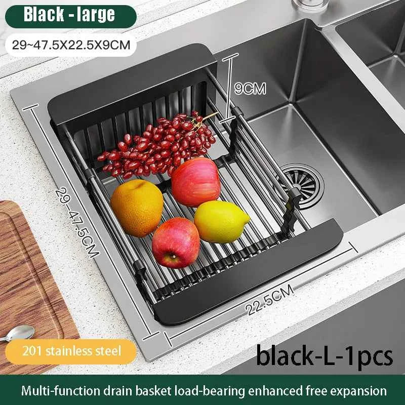 Scalable Sink Rack Dish Drying Rack Kitchen Storage Organization Tableware Drainboard Kitchens Accessories Organizer Shelf Home