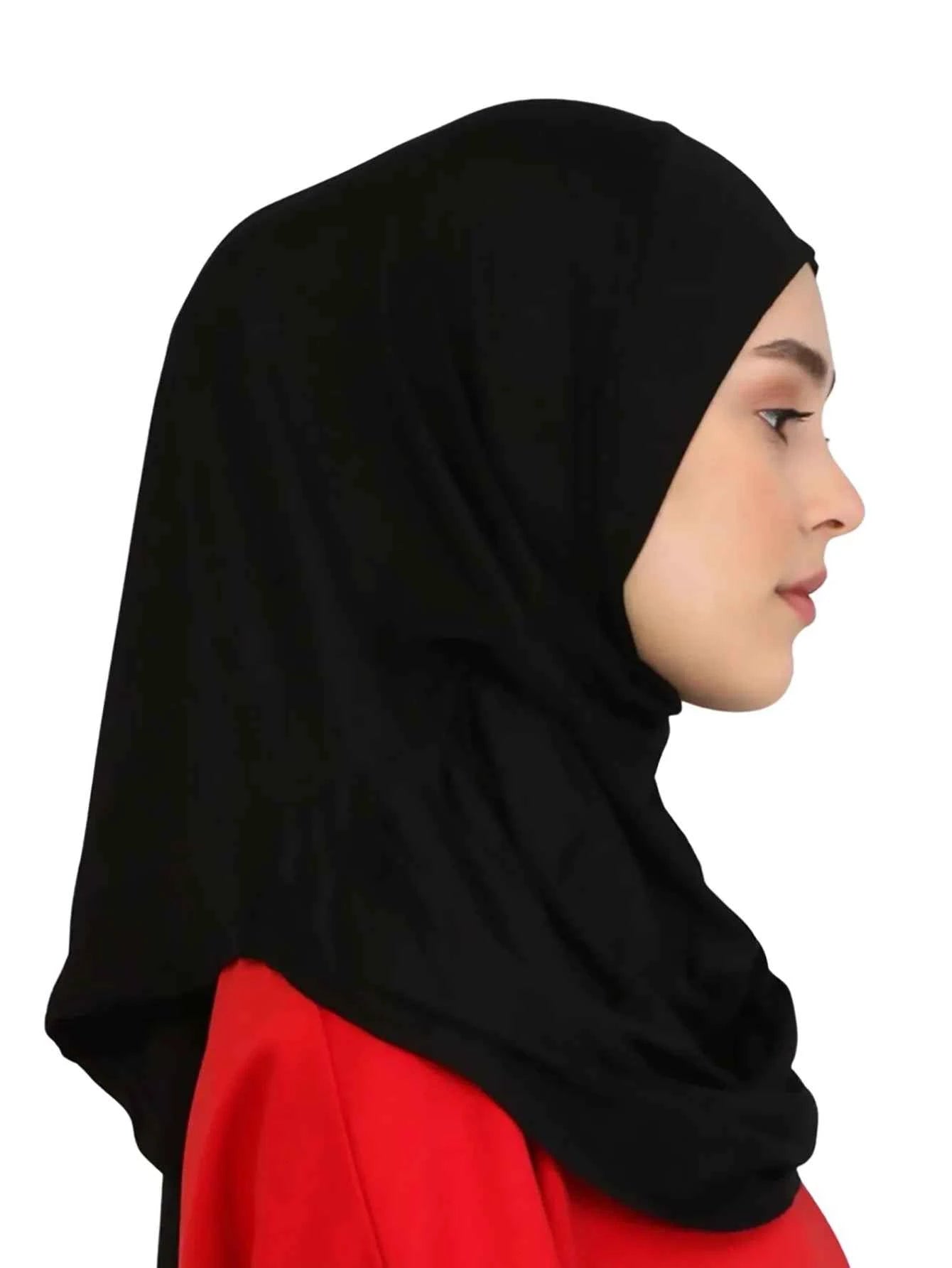 Cotton Muslim Turban Full-Cover Hijab Cap – Underscarf & Inner Headscarf with Neck Wrap for Women