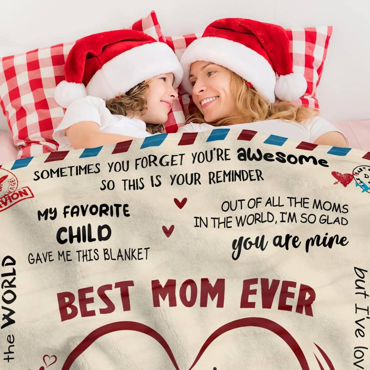 Best Mom Ever Blanket – “Remember I Love You Mum” Gift for Mom