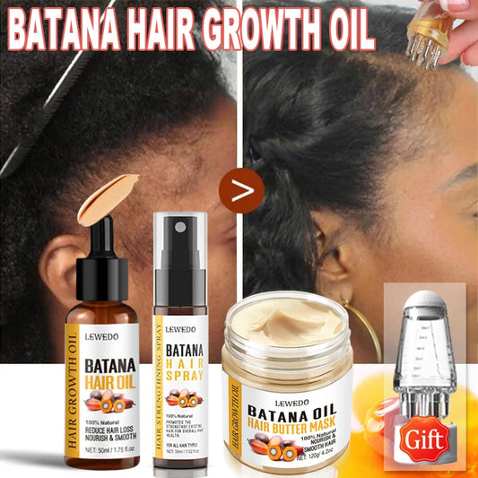 Batana Oil Hair Growth Kit Organic Batana Oil for hair growth 100% Pure And Natural Batana Oil Treating Hair Loss Anti-Breakage