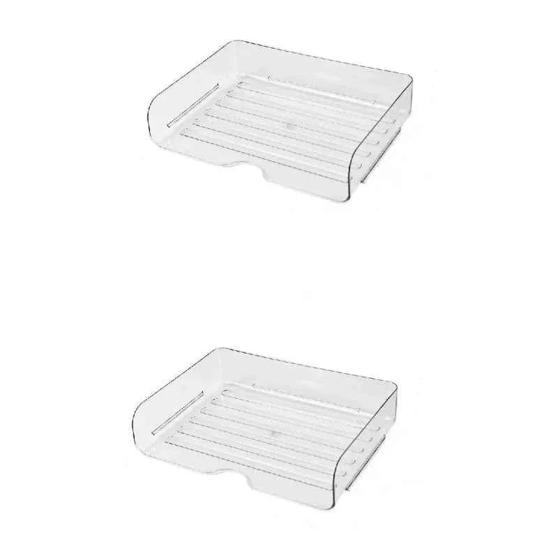 Transparent document storage rack, desktop storage rack, office book table storage box, organizer box