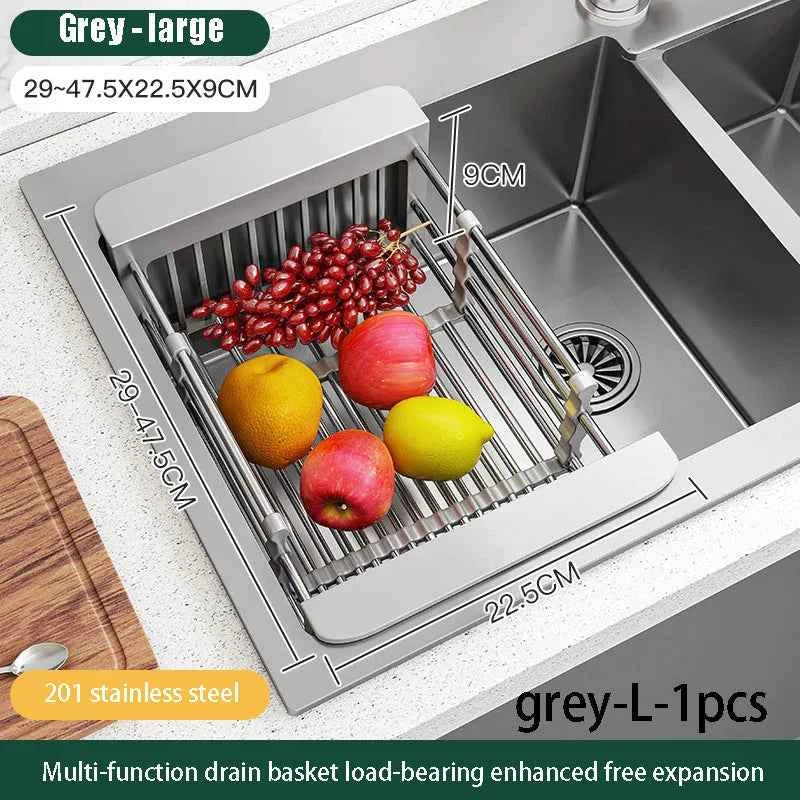 Scalable Sink Rack Dish Drying Rack Kitchen Storage Organization Tableware Drainboard Kitchens Accessories Organizer Shelf Home