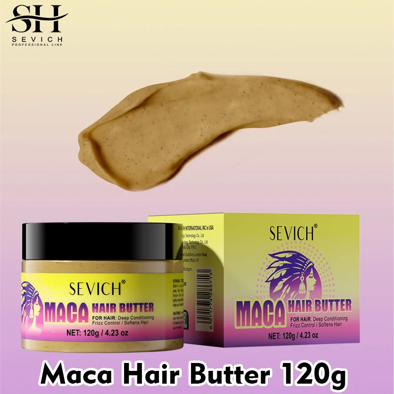 Maca Hair Growth Oil Set For Peru Maca Powder Hair Growth Butter Maca Root Hair Oil Castor Oil Anti-Hair Loss Sevich Hair Care