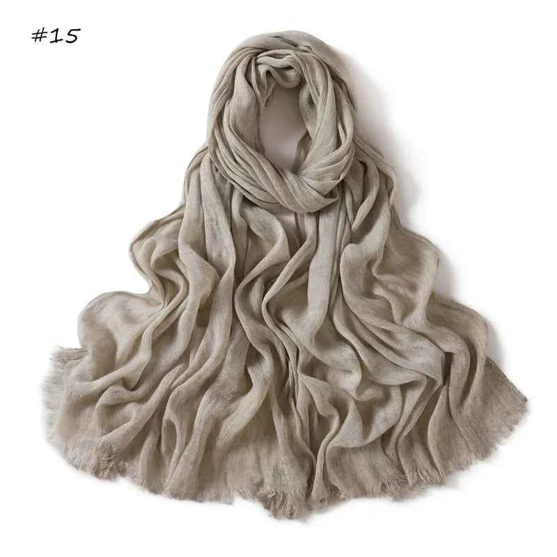 Plain Turbans Tie Dyed Rayon Hijab Scarf Thin Ramadan Ombre Wrap Elastic Shawls High Quality Foulards Muslim Head Snood 180*70Cm