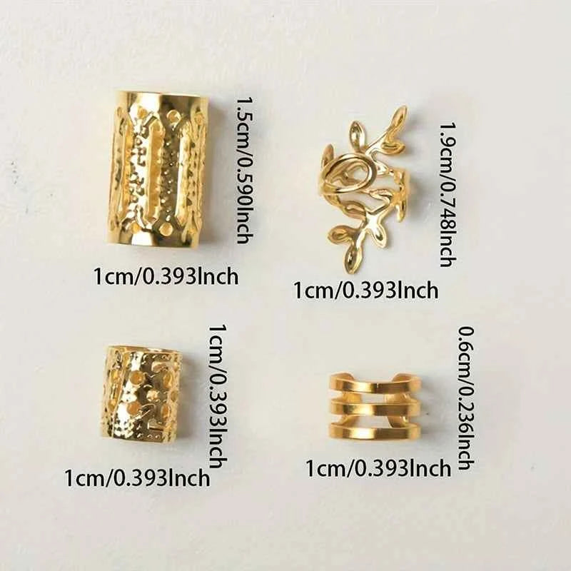 Dreadlock Hair Rings Adjustable Cuffs Clip Hair Braids Dirty Braids Bead Hairpin Hair Accessories Headwear For Women Girls