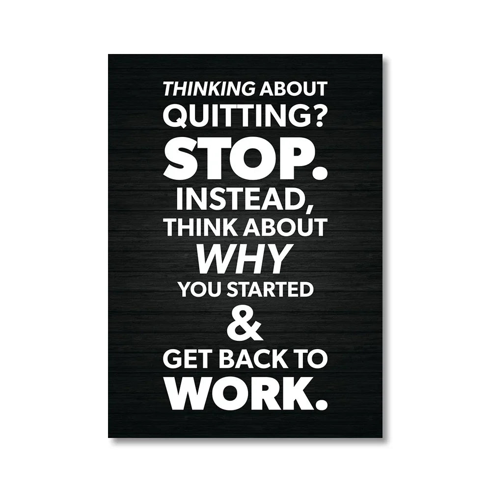 Office Decor Exercise Motivational Quote Minimalist Wall Art Print Canvas Painting Posters for Living Room Modern Home Decor